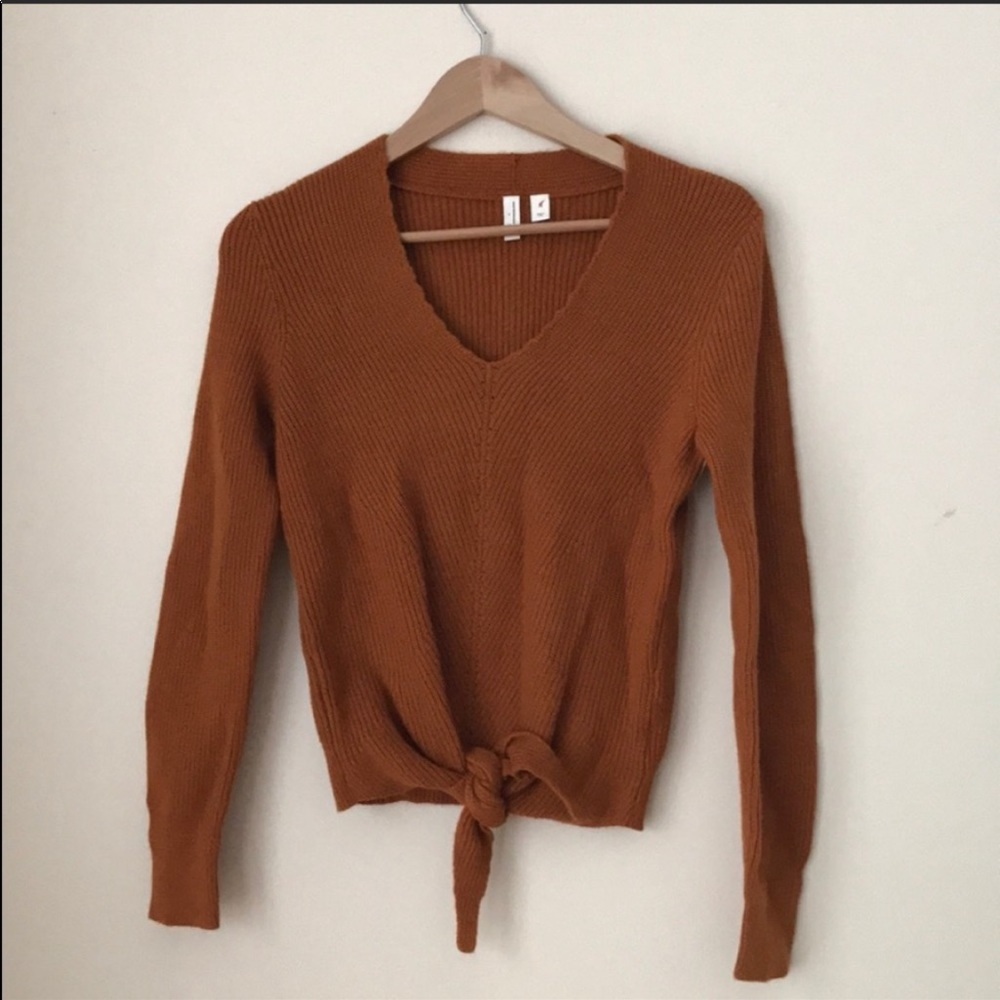 Anthropologie moth Freeport knotted ribbed sweater